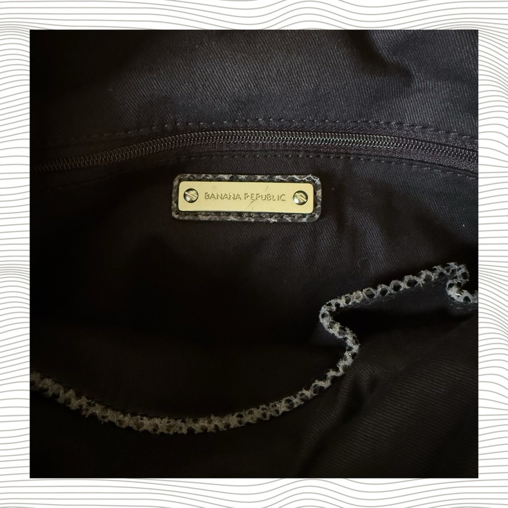 Banana Republic Gray Python Embossed Leather Adju… - image 8